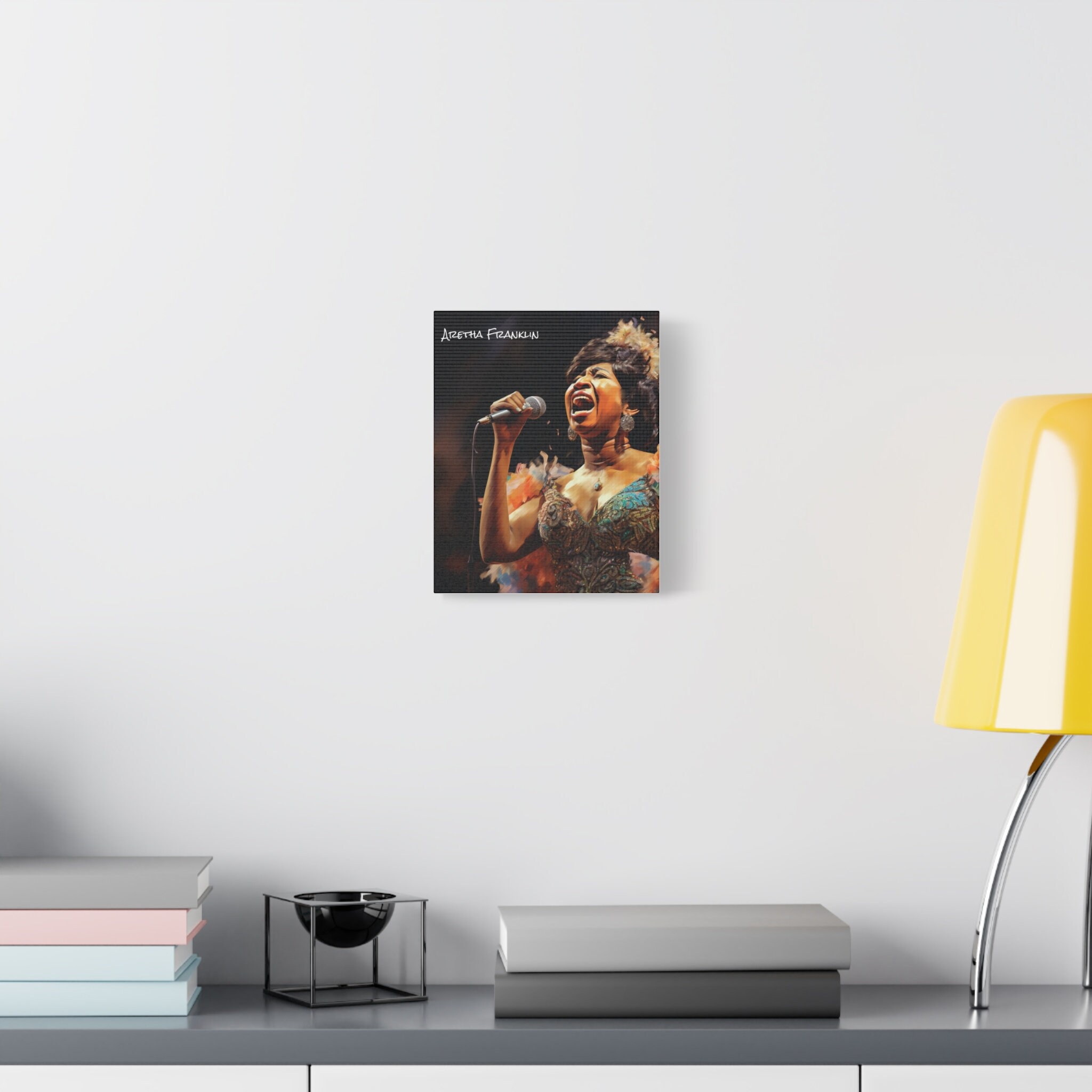 Aretha Franklin Photo-Realistic Canvas Portrait