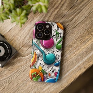 Colorful Music Notes Phone Case