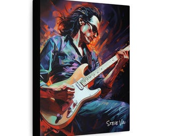 Steve Vai Guitar Portrait Canvas