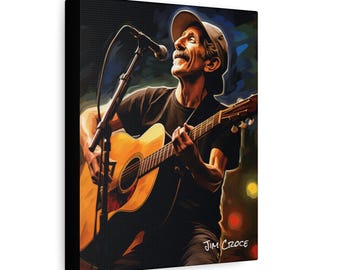 Leinwandbild eines Folk-Gitarristen | Mattes Wandbild