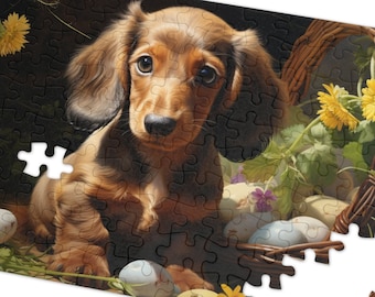 Jigsaw Puzzle (30, 110, 252, 500,1000-Piece). Dachshund Dog. Create hours of fun and beauty with this diecast puzzle!