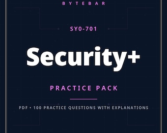 CompTIA Security+ SY0-701 Practice Exam PDF | 100 Practice Questions with Explanations | Instant Download