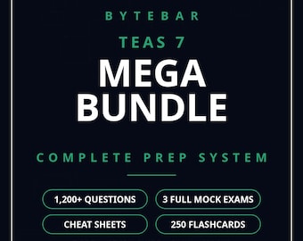 TEAS 7 Mega Bundle 2026 | ATI TEAS 7 Study Guide + 1210 Practice Questions | 3 Mock Exams, Cheat Sheets & Flashcards | Nursing Exam Prep Pdf