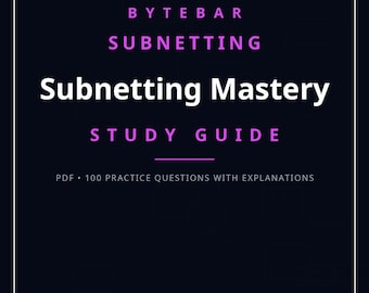 Subnetting Practice Questions PDF | 100 Subnetting Problems with Answers | CCNA Network+ | Instant Download
