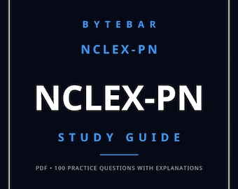 NCLEX-PN Study Guide | LPN Exam Prep 2026 | 50 Pages, 100 Practice Questions | Nursing Licensure Review Pdf | Instant Download