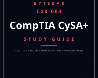 CompTIA CySA+ CS0-004 Studieguide PDF 2026 | Förberedelse för cybersäkerhetsanalytikerexamen nedladdning | 100 övningsfrågor