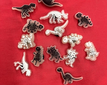 Dinosaur Shoe Charms - Glow in the dark