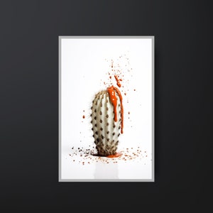 Kaktus Poster, Kaktus Print, Kaktus Wand Kunstdruck, Kaktus Bild, Pflanzen Poster, Pflanzen Bild, Urban Art, Pop Art, Bunte Kaktus Kunst