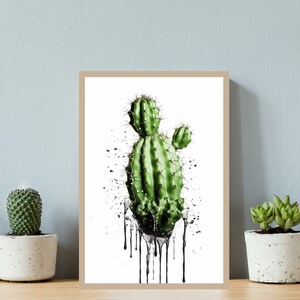 Kaktus Poster, Kaktus Print, Kaktus Wandkunst, Kaktus Bilder, Pflanzen Poster, Pflanzen Bild, Digital Art, Wohnkultur, Pop Art, Urban Art