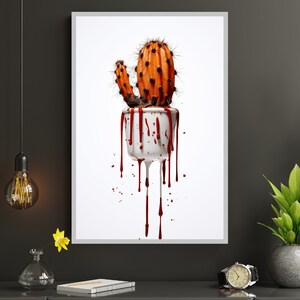 Kaktus Poster, Kaktus Print, Kaktus Wandkunst, Kaktus Bild, Pflanzen Poster, Pflanzen Bild, Urban Art, Pop Art, Bunte Kaktus Kunst, Digital