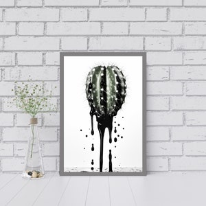 Kaktus Poster, Kaktus Print, Kaktus Wand Kunstdruck, Kaktus Bild, Pflanzen Poster, Pflanzen Bild, Urban Art, Pop Art, Bunte Kaktus Kunst