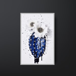 Kaktus Poster, Kaktus Print, Kaktus Wandkunst, Kaktus Bild, Pflanzen Poster, Pflanzen Bild, Urban Art, Pop Art, Bunte Kaktus Kunst, Digital