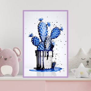 Kaktus Poster, Kaktus Print, Kaktus Wandkunst, Kaktus Bilder, Pflanzen Poster, Pflanzen Bild, Digital Art, Wohnkultur, Pop Art, Urban Art