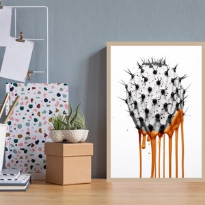 Kaktus Poster, Kaktus Print, Kaktus Wand Kunstdruck, Kaktus Bild, Pflanzen Poster, Pflanzen Bild, Urban Art, Pop Art, Bunte Kaktus Kunst
