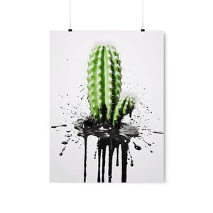 Kaktus Poster, Kaktus Print, Kaktus Wand Kunstdruck, Kaktus Bild, Pflanzen Poster, Pflanzen Bild, Urban Art, Pop Art, Bunte Kaktus Kunst