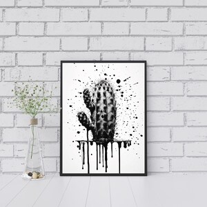 Kaktus Poster, Kaktus Print, Kaktus Wandkunst, Kaktus Bilder, Pflanzen Poster, Pflanzen Bild, Digital Art, Wohnkultur, Pop Art, Urban Art