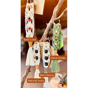 Macrame Keychain Boho | Purse Charm Handmade | Boho Bag Charm Gift | Tassel Keychain Cotton | Stocking Stuffer