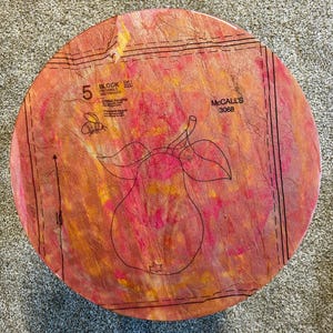 Hand-Painted Glossy Epoxy Table Top Unique Art Furniture | Original Art Tabletop with Brackets | Side table for bedroom living room outside
