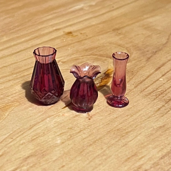 Dollhouse Miniature Vases 1:12 scale