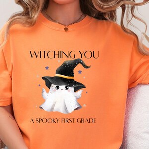 Comfort Colors Halloween T shirt, Teacher Halloween Shirt, Ghost Teacher Shirt, Funny Halloween Tee, Fall Teacher Gift, Teacher Team Shirt