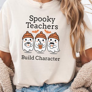 Comfort Colors Halloween T shirt, Teacher Halloween Shirt, Ghost Teacher Shirt, Funny Halloween Tee, Fall Teacher Gift, Teacher Team Shirt