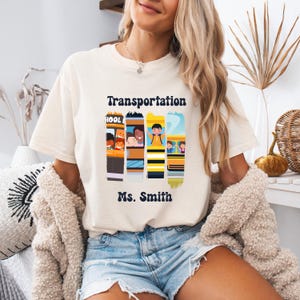 Personalisierter Busfahrer T-Shirt, maßgeschneiderte Transportdienste Shirt, Geschenk für Busfahrer, Back to School T-Shirt, Busfahrer T-Shirt