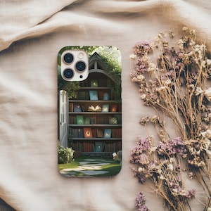 Bookish Phone Case, Book Scene iPhone Case, Tough Case, Book Lovers Gift, Tech Accessory, Literary Phone Cover for iPhone iPhone 16, 15, 14