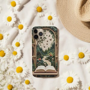 Bookish Phone Case, Book Scene iPhone Case, Tough Case, Book Lovers Gift, Tech Accessory, Literary Phone Cover for iPhone iPhone 16, 15, 14