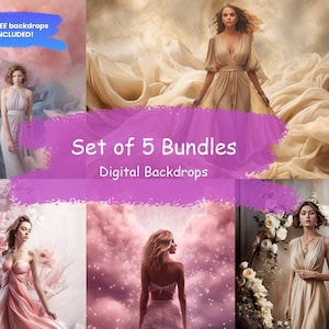 62 Deluxe Bundle Digital Backdrops in This Set of 5 Bundles! Maternity ...