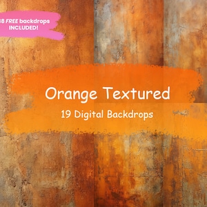 Orange Colored Digital Backdrops Textured Backgrounds Photoshop Overlays Photography Backdrops Professional