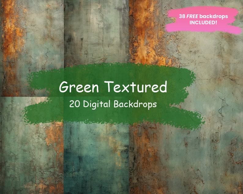 Green Textured Digital Backdrops Overlays Maternity Backgrounds ...