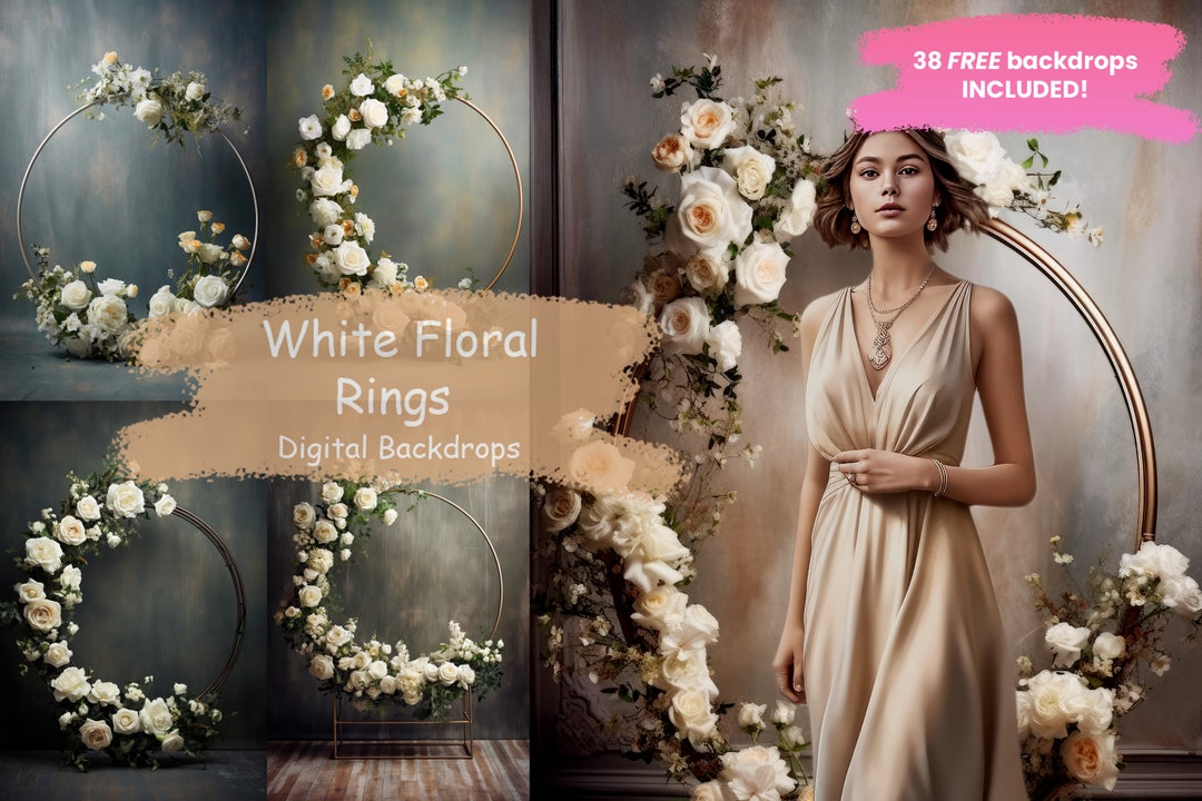 15 White Floral Ring Backdrops Backdrops White Floral Backdrops ...
