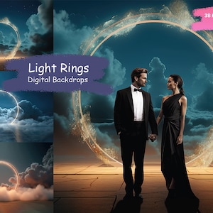 10 Light Ring Backdrops Cloud backdrops Sky backdrops