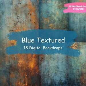 Blue Textured Digital Backdrops Professional Backgrounds Overlays Maternity backdrops