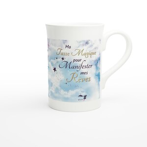 Meine magische Tasse zur Verwirklichung meiner Träume – Personalisierbar mit Ihrem Namen oder Text
