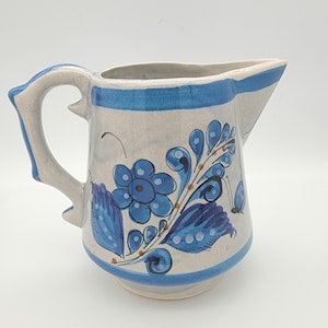 Tonala Pitcher, Vintage, Bird & Floral Design