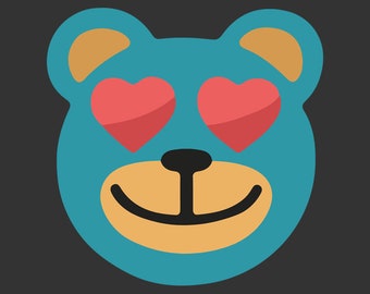 Bear love emoticon vector (ai, pdf, svg, png)
