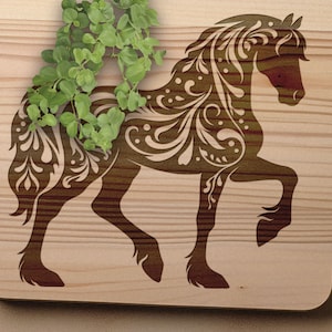 Horse SVG, Horse Vector Design for Cutting Machines, Stallion PDF, Pony Laser Engraving Cut Files, Glowforge