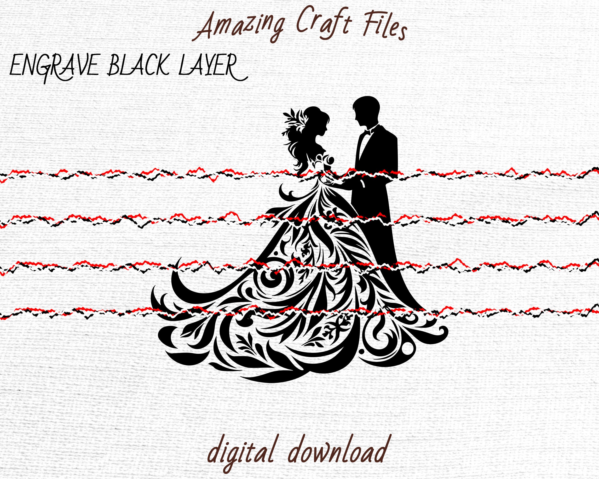 Wedding SVG Bundle: Engagement Laser Cut Love Vector Designs (PDF) - Etsy