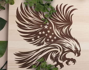 American Eagle SVG: Animal Laser Cut Vector Design (PDF)