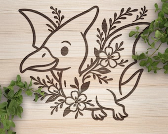 Dinosaur Baby SVG: Laser Cut Files for Wood, Acrylic, (PDF, SVG Digital Download