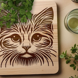 Kitten SVG, Kitty Vector Design per macchine da taglio, Cat PDF, Cat SVG, File di taglio per incisione laser Cat, Glowforge