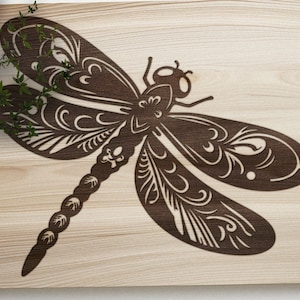 Dragonfly SVG, Dragonfly Vector Design dla maszyn tnących, Dragonfly PDF, Dragonfly Laser Engraving Cut Files, Dragonfly File, Glowforge