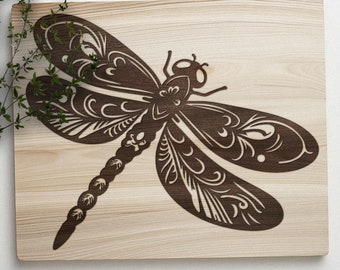 Dragonfly Laser Cut File: Engraved Vector Design (SVG, PDF)