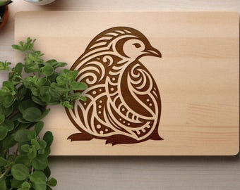 Penguin SVG Laser Cut File | Engraving Vector Design (Digital Download)
