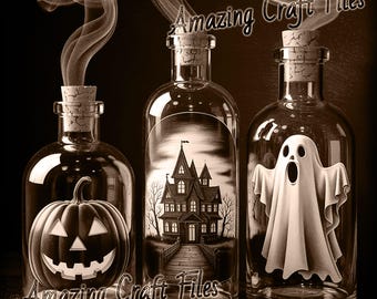 Ghost 3D Illusion File, Halloween Laser Burn PNG Digital File, 3D Illusion Laser File, 3D Illusion Engraving, Grayscale File, Laser Engrave
