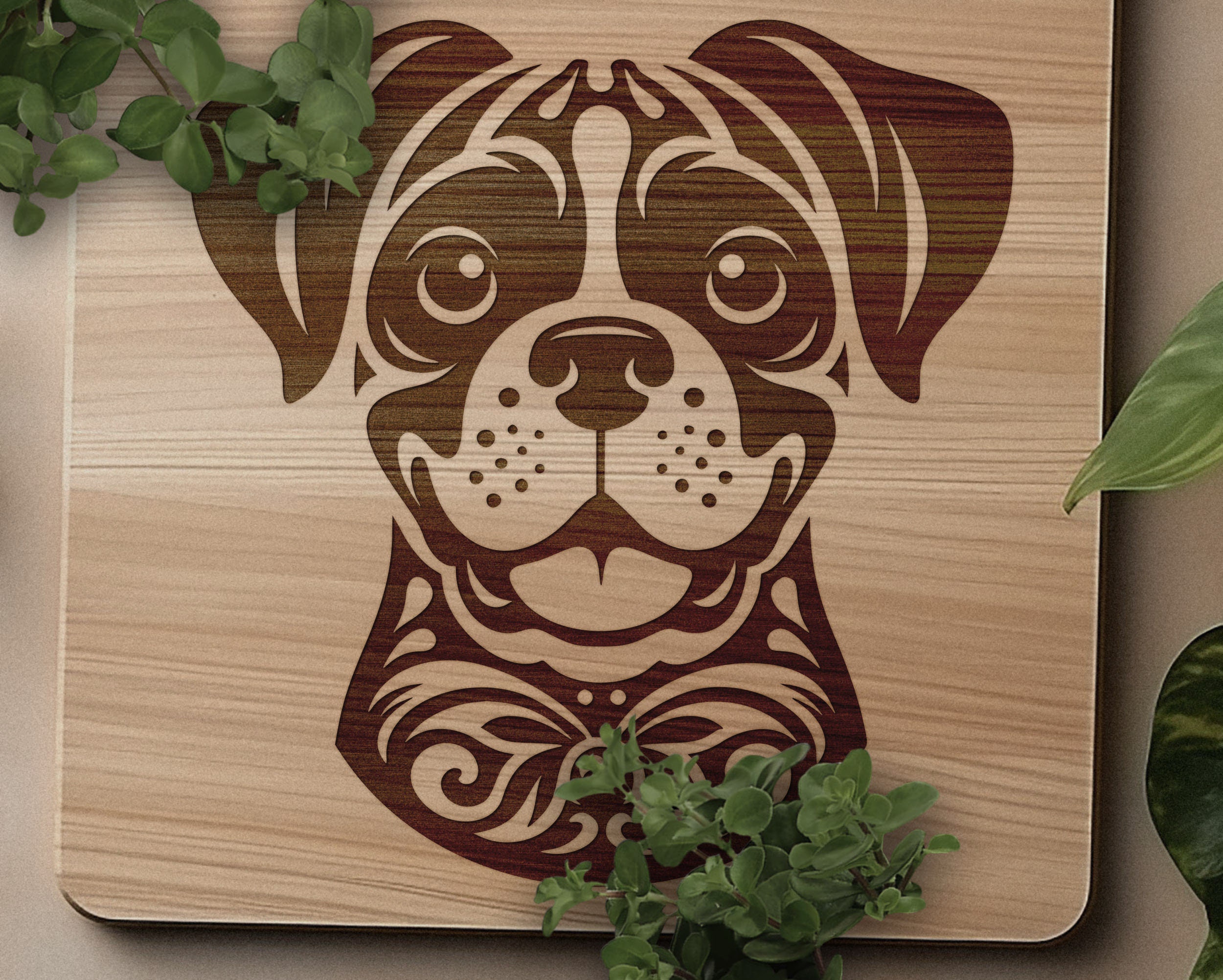 Boxer Dog SVG, Puppy Vector Design for Cutting Machines, Boxer Dog PDF ...