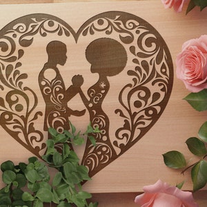 Couple in Love SVG, Marriage SVG, Valentin&#39;s Day Vector Design for Cutting Machines, Love PDF, Bride and Groom Laser Engraving Cut Files,