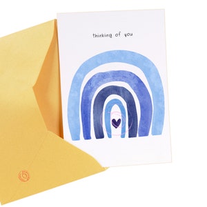 Thinking of You Karte, druckbare Regenbogen Karte, Freundschaftskarte, Beileidskarte, Thinking of You Geschenk, Sofort Download PDF