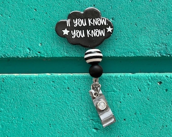 Porta credencial retráctil con purpurina Black Cloud